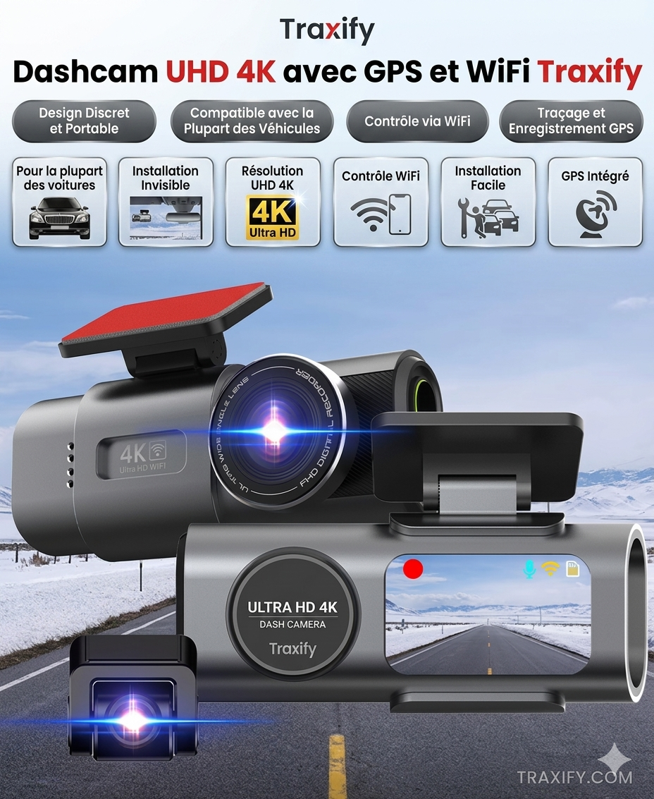 Traxify DashCam 4K UHD Voiture