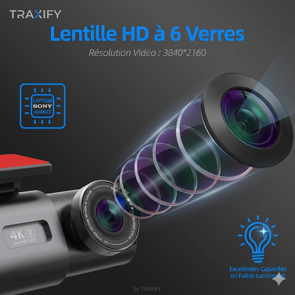 Traxify DashCam 4K UHD Voiture